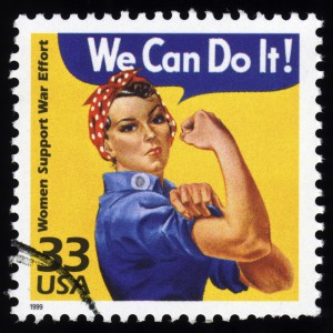 USA Postage Stamp Women Support War Effort